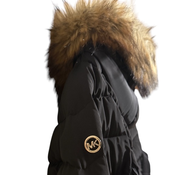 Michael Kors Black hooded Puffer down Jacket 2x - Picture 5 of 8